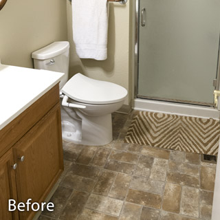 Kitchen and bathroom plumbing, before and after.